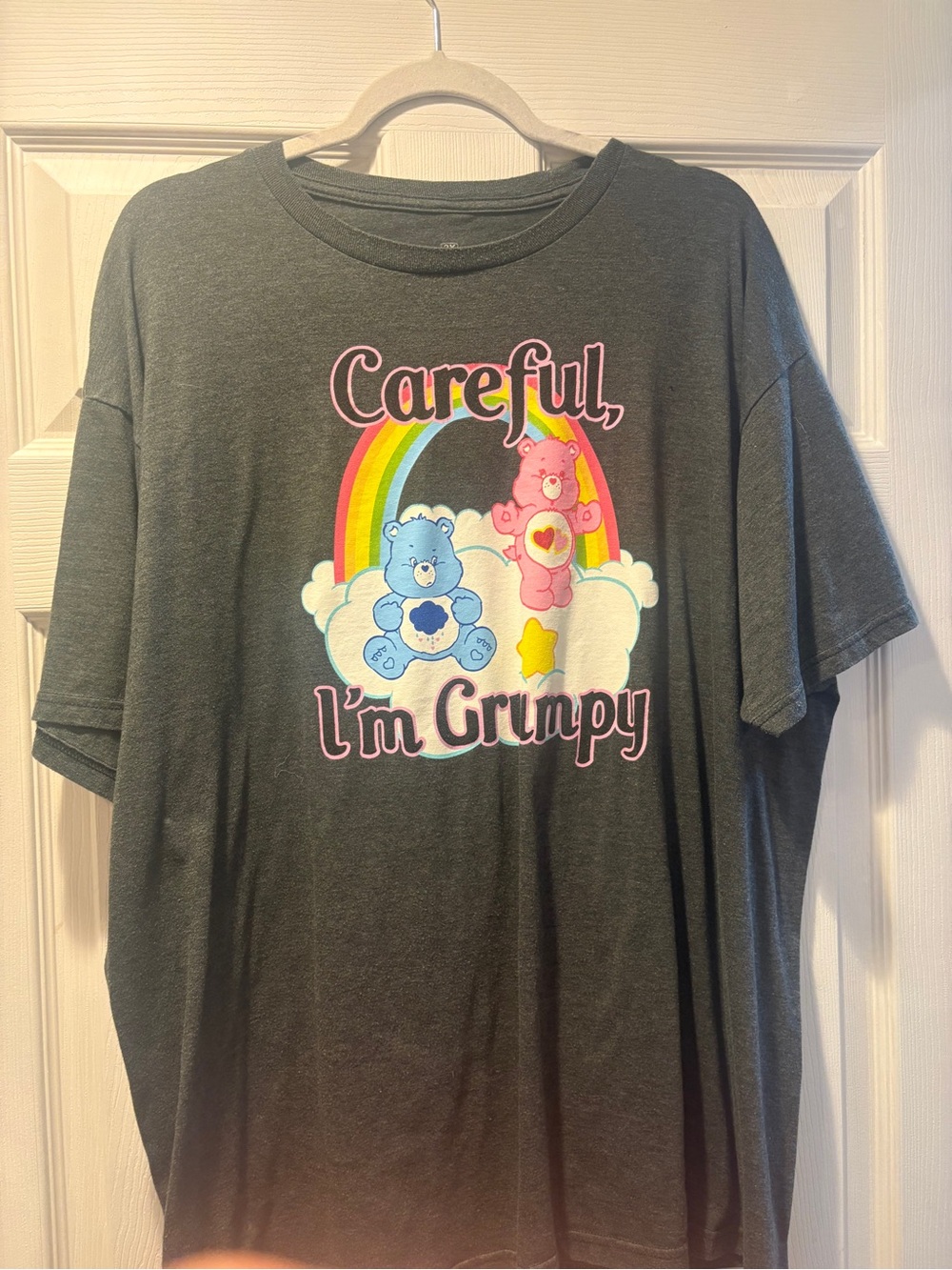 Careful I'm Grumpy Graphic Tee - Dark Gray